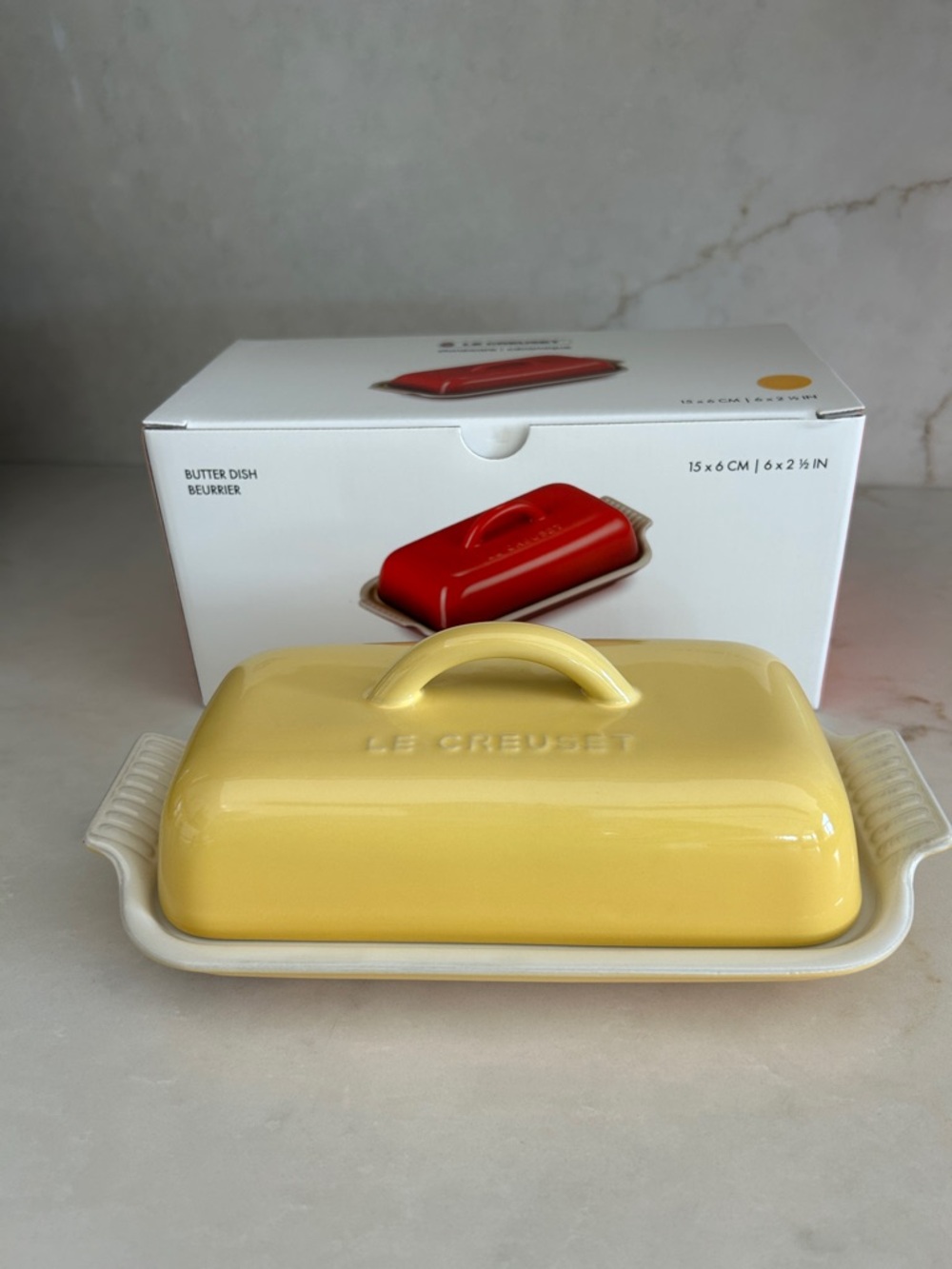 New Le Creuset Hetitage Butter Dish